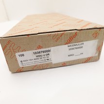 Weidmüller WDU 4 OR Terminal Blocks 1036760000 – 100pcs 600V 35A AWG 26–10 - $2,027.39 MXN