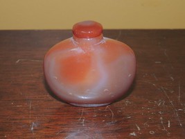 Chinese Agate Carnelian Stone 2.25" Perfume Snuff Bottle carved smooth - $1,490.62 MXN Chinese Agate Carnelian Stone 2.25" Perfume Snuff Bottle carved smooth - $1,490.62 MXN