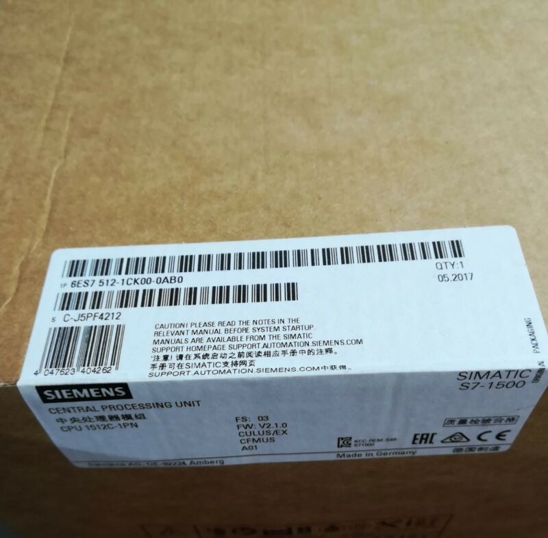 SIEMENS 6ES7512-1CK00-0AB0 6ES7 512-1CK00-0AB0 NEW SEALED 1 PCS  - $2,519.00