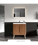 Etna 30&quot; Walnut Bathroom Vanity: Modern Style - $633.23 CAD
