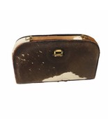 Vtg Artmex Brown Real Hair Horse Pony Leather Purse Boho Handbag Mexico - $77.89 CAD