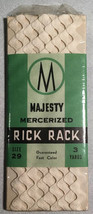 Vintage Majesty Mercerized Rick Rack Size 29 Vintage 3 Yards New - £4.00 GBP