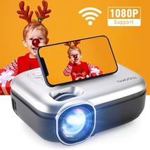 MOOKA FAMILY Projector, Portable Mini Projector 1080P Supported, 8000L Outdoor M - £99.06 GBP