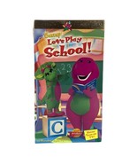Barney Let&#39;s Play School White VHS Tape Vintage 1999 Sealed Brand New In... - £30.37 GBP