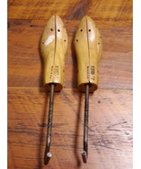 Pair Vintage Antique 30s Rustic Industrial Solid Maple Steel Shoe Shaper... - £23.18 GBP