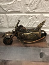 Vtg 7” Motorcycle Folk Art Brass Sculpture Harley Davidson Replica Colle... - £52.92 GBP