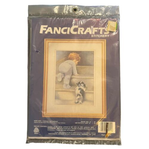 Primary image for FanciCrafts Stitchery Crewel Kit Nitey Nite 10X14" New Old Stock 01014
