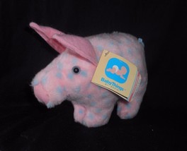 Vintage 1982 R Dakin Baby Things Polka Pig Pink Rattle Stuffed Animal Plush Toy - £43.92 GBP