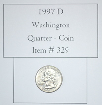 1997 D Washington /Liberty Quarter, # 329, quarters, vintage coins, rare coins - £8.69 GBP