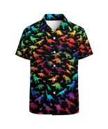 GADZILLE Mens Dinosaur Tie Dye Button Down Shirt Rainbow Size XXXL - $289.69 MXN