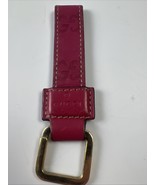 GUCCI Keychain GG Logo Embossed Dark Pink Gold Leather Women - €68,82 EUR