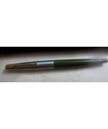 Vintage Parker Fountain Pen Gray &amp; CHROME 5 1/2&quot; Gold color Arrow Clip Trim - £29.28 GBP