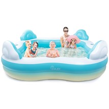 Inflatable Swimming Pool, Inflatable Pool For Kids, Adults, Family-Sized... - £61.97 GBP