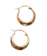 ESTATE 18K Yellow  GOLD HOOP EARRINGS MARKED SLC 18K - $275.00