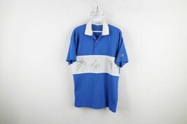 Vintage 80s Puma Mens Medium Faded Olympics Training Collared Polo Shirt Blue - £45.88 GBP