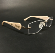 Bvlgari Eyeglasses Frames 2081 266 Brown Rectangular Rimless Floral 52-1... - £139.20 GBP