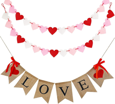 Valentines Decor, Valentines Decorations Burlap Banner, Be Mine Hanging ... - $22.84