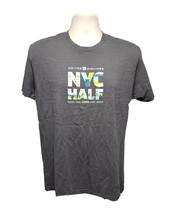 2015 NYRR United Airlines NYC Half Marathon Adult Medium Gray TShirt - £11.67 GBP