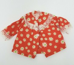 Vintage Barbie Clothing Red Top Shirt W/ Daisy Flower Power Print Hong Kong - £13.66 GBP