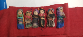 Hand Woven Ceremonial Sash w/ 6 Hand Woven Dolls Folk Art, Central/South... - $14.99