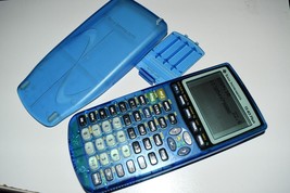 Texas Instruments TI-83 Plus Graphing Calculator - Blue W Cover Tested Rare - £34.38 GBP