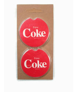 Coca-Cola Absorbent Stone Car Cup Holder Coaster Set of 2 - BRAND NEW - £4.67 GBP