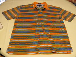 Tommy Hilfiger Mens short sleeve Polo shirt XL mercerized cotton striped EUC@ - £20.33 GBP