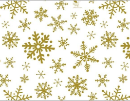 Gold Snowflakes Christmas Tissue Paper 20x30&quot; Set of 12 - $7.43