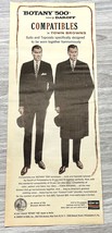 Botany 500 1958 Vintage Print Ad Mens Daroff Tailored Suits Compatibles - $9.95