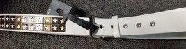 White with Silver &amp; Antiqued Brass Cutout Star Design ~ 48&quot; Long ~ Size ... - $14.96