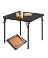 Folding Table, Square Vinyl Top 34" x 34" w/Steel Frame, Black COSCO 14-... - $71.27