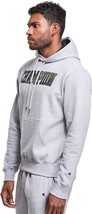Champion Men&#39;s Powerblend Fleece Pullover Hoodie, Camo Logo, Oxford Gray-Small - £27.67 GBP
