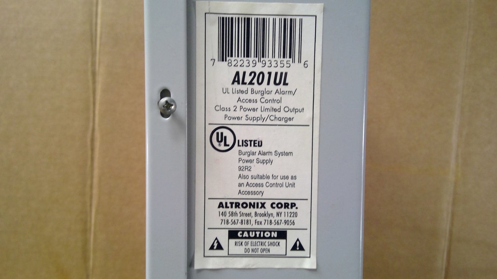 Altronix Corp AL201UL Burglar Alarm/Access Control power Supply/Charger  - $24.59