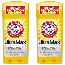 2-NEW Arm & Hammer Ultramax Unscented Antiperspirant Deodorant Solid 2.60 Ounces - $13.36