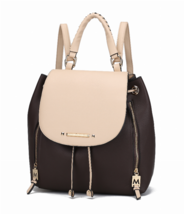 Kimberly Backpack with Adjustable Straps - Coffee/Beige  - $75.02