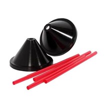 Reusable Black Plastic Dome Lid Fits 16 oz Cup with Red Straws 4 Per Pac... - $73.02 MXN