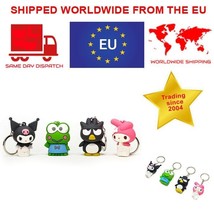 Rubber Keychain Kitty , Frog, Penguin Cute Keyring Keychain, Kawaii Character - $5.05