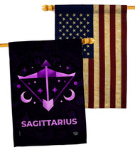 Sagittarius House Flags Pack Zodiac 28 X40 Double-Sided Banner - $51.97