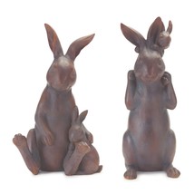 Mother and Baby Rabbit (Set of 2) 15.25&quot;H, 16.25&quot;H Resin - £86.07 GBP