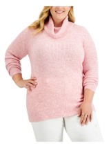 MSRP $57 Style &amp; Co Plus Size Cowlneck Tunic Sweater Pink Size 2X - £12.67 GBP