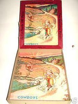 Antique COWBOYS Jig Saw Puzzle #200 Consolidated Paper - £96.50 GBP