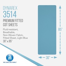 Dynarex Disposable Cot Sheets Waterproof Breathable Fitted/Flat Design 5... - $1,632.73 MXN+