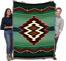 Turak Blanket: Made In The Usa From Cotton And Inspired By Southwest Native - £72.73 GBP