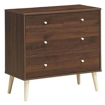 Espresso Modern FarmHome 4 Drawer Easy Glide Storage Dresser - $5,717.58 MXN