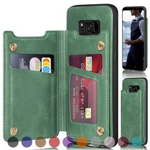 Rfid Blocking For Samsung Galaxy S8+/S8 Plus 6.2&#39; Wallet Case With Credit Card H - £27.23 GBP