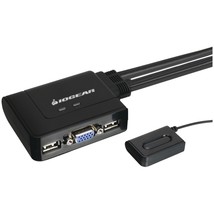 IOGEAR 2-Port USB VGA Cabled KVM Switch - 2048 x 1536 - Remote Button Sw... - £35.25 GBP
