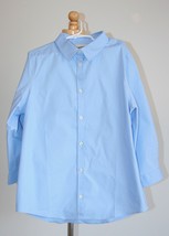 Lands&#39; End School Uniform Girls Long Slv Oxford Dress Shirt Blue 14 - £15.81 GBP