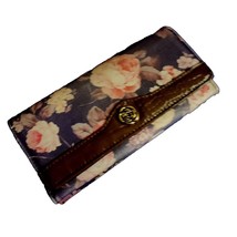 SafeKeeper Wallet Floral Print ID  Windows Coin Cards Cash Pockets Zippe... - $18.58