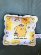 Sanrio Plush Yellow POMPOMPURIN Puppy Dog Square Shaped Throw Pillow – 13 inches - £22.38 GBP