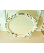 Lenox China Poppies on Blue Oval Serving Platter 14.5" Long  X 10.75" Wide - $31.68